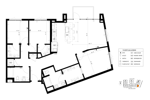 Floor plan for 3 beds, 2 baths, 1281 sqft